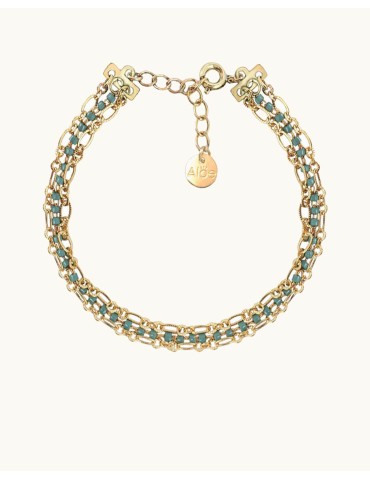 Bracelet 3 rangs avec perles Miyuki Aloe Bijoux