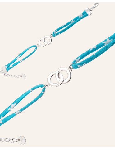 Bracelet liberty et anneaux entrelacés en argent Aloe Bijoux