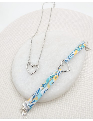 Collier Cœur Entrelacé en Argent 925 Aloe Bijoux