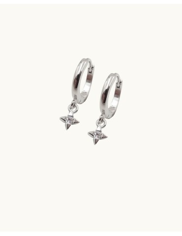 Mini Créoles Étoile en Argent Aloe Bijoux