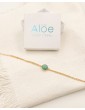 Bracelet double chaînes & Chrysoprase - Juliette Aloe Bijoux