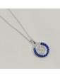 Collier cercle en perles Lapis lazuli et Argent 925 Aloe Bijoux